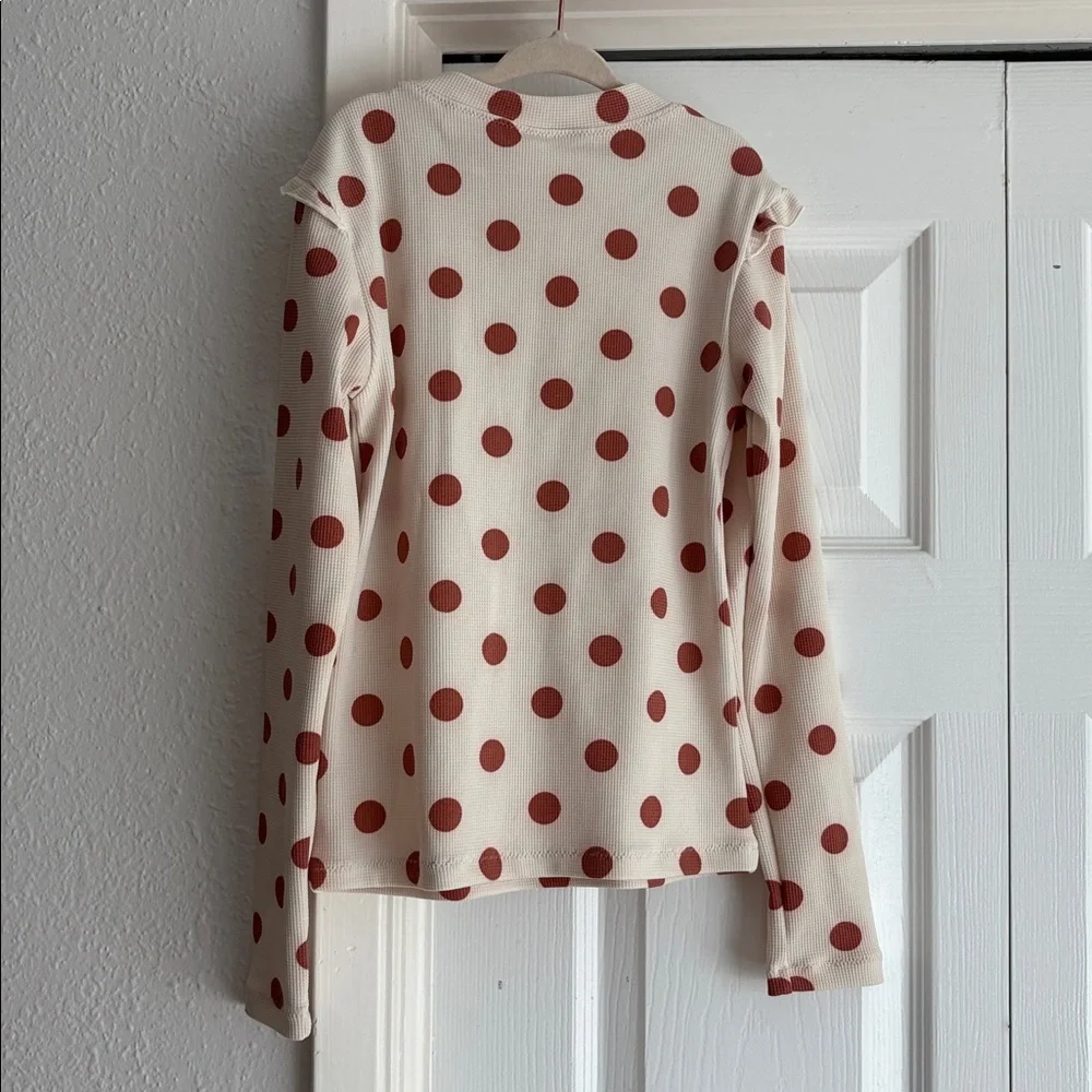 Zara Kids 11-12Y Long Sleeve Polka Dot RashGuard Swim Top